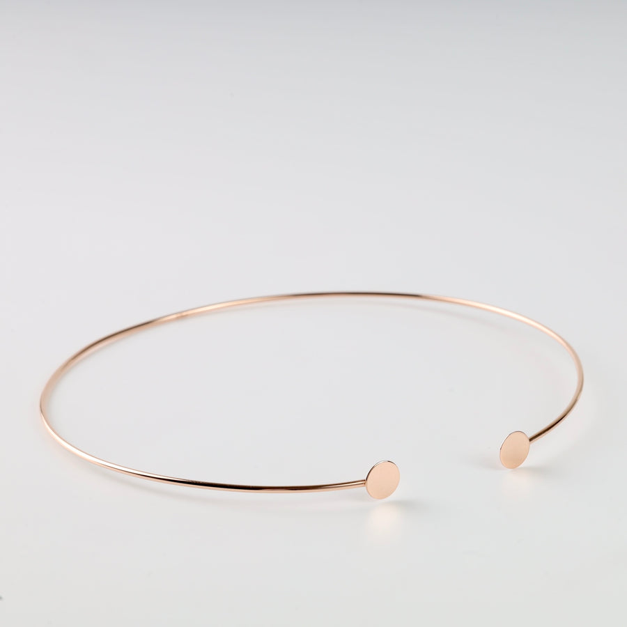 Coins Open Wire Necklace | 14K Rose gold (585) - Ukrainian Jewelry