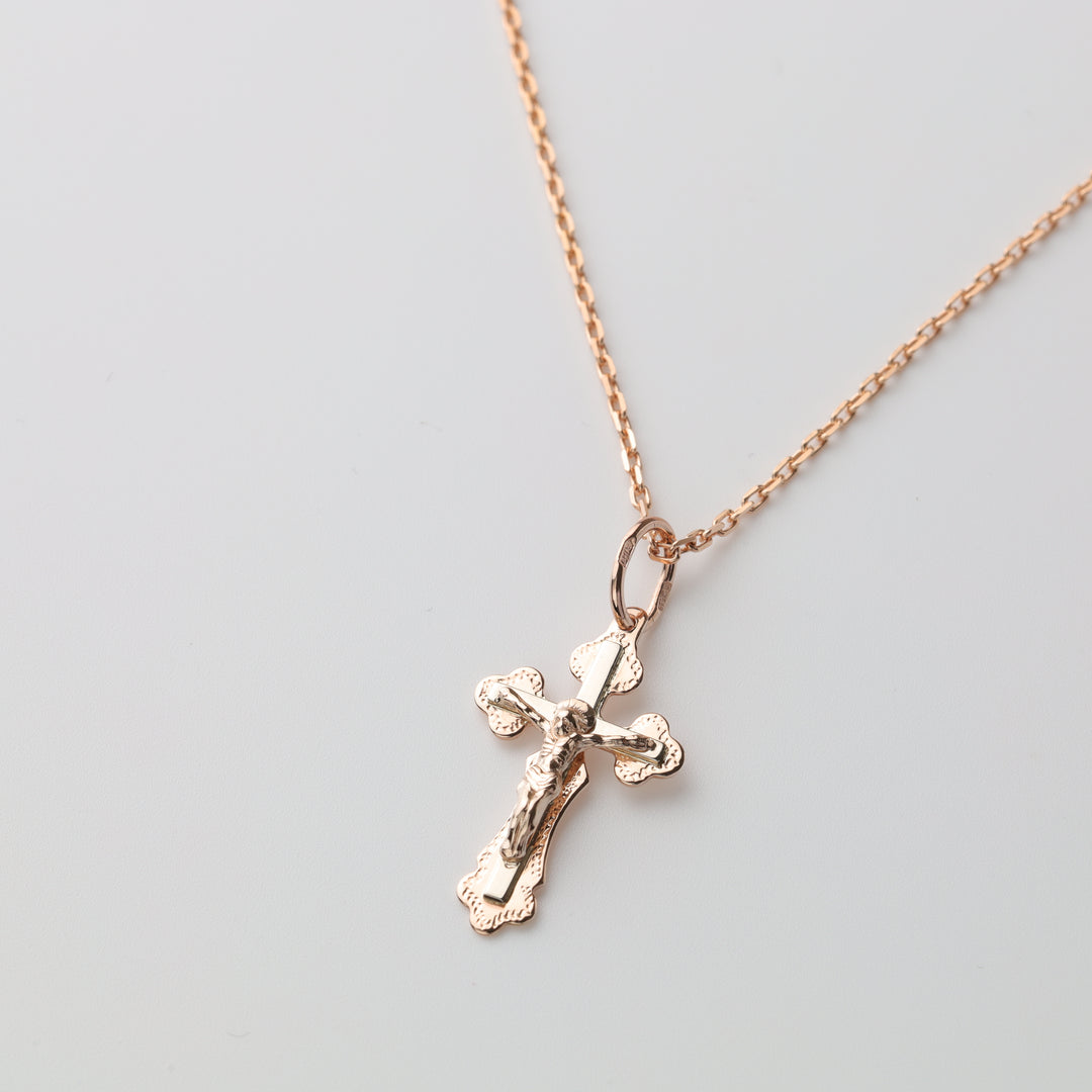 Thin Anchor Chain | 14K Rose Gold (585) - Ukrainian Jewelry