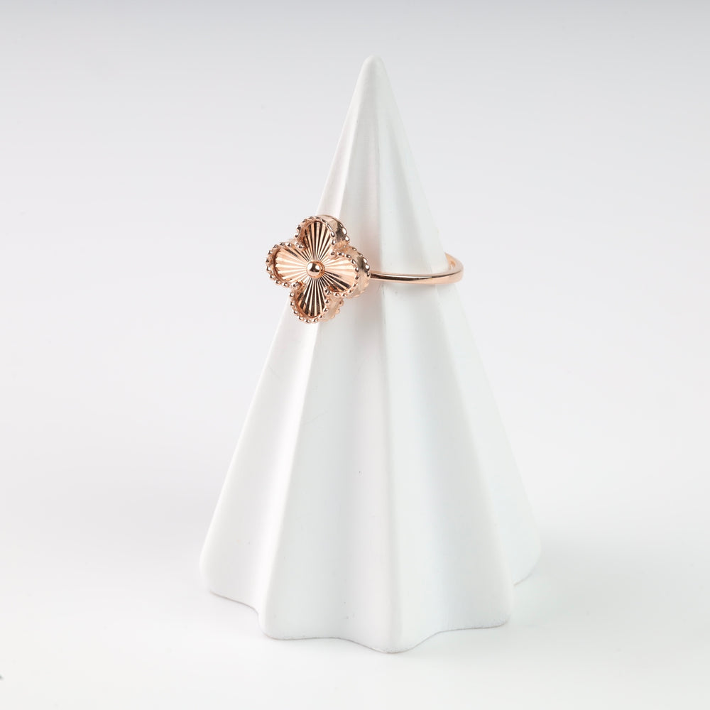 Four-leaf clover Ring | 14K Rose gold (585) - Ukrainian Jewelry