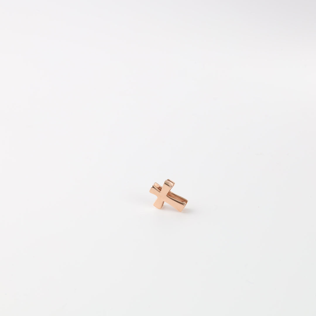 Cross Chain Necklace | 14K Rose Gold (585) - Ukrainian Jewelry