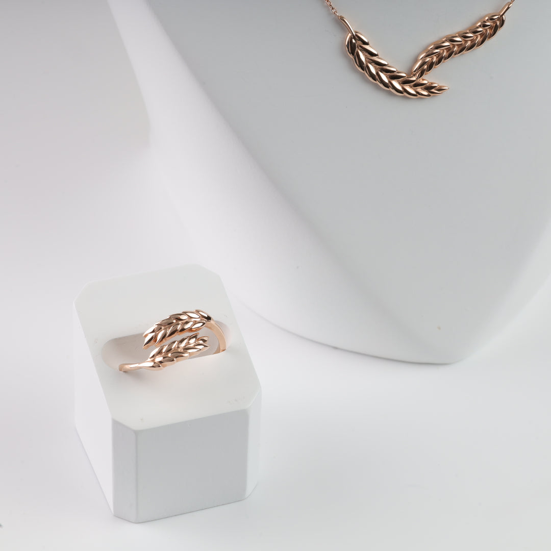 Gold Ring Wheat Ears - Ukrainian Jewelry