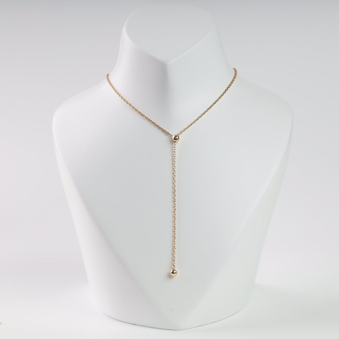 Ball Tie Necklace | 14K Gold (585) - Ukrainian Jewelry