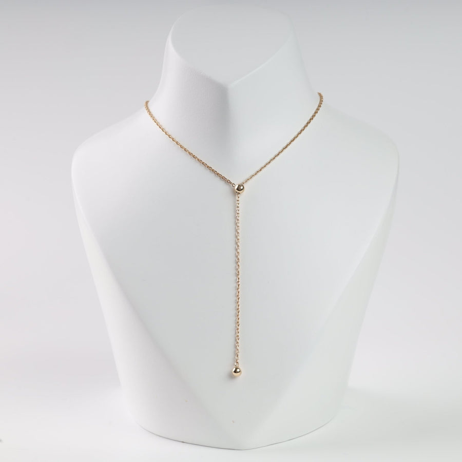 Ball Tie Necklace | 14K Gold (585) - Ukrainian Jewelry