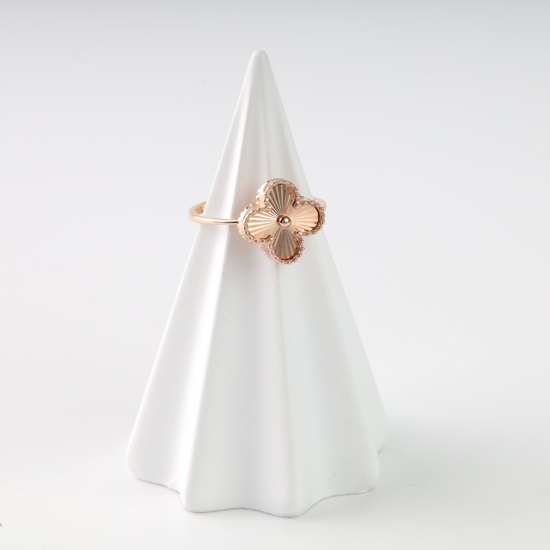 Four-leaf clover Ring | 14K Rose gold (585) - Ukrainian Jewelry