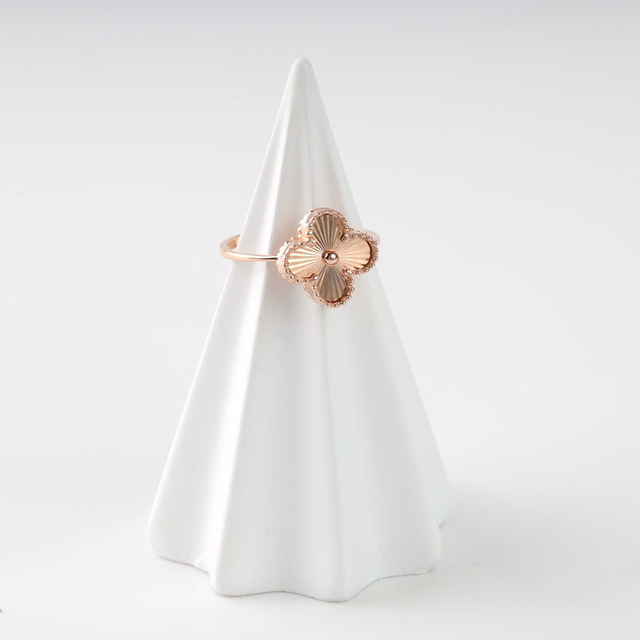 Four-leaf clover Ring | 14K Rose gold (585) - Ukrainian Jewelry