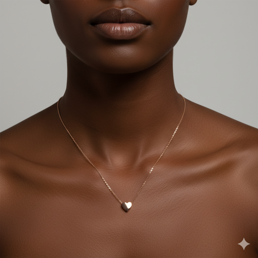 Necklace Plain Heart | 14 K Yellow Gold (585)