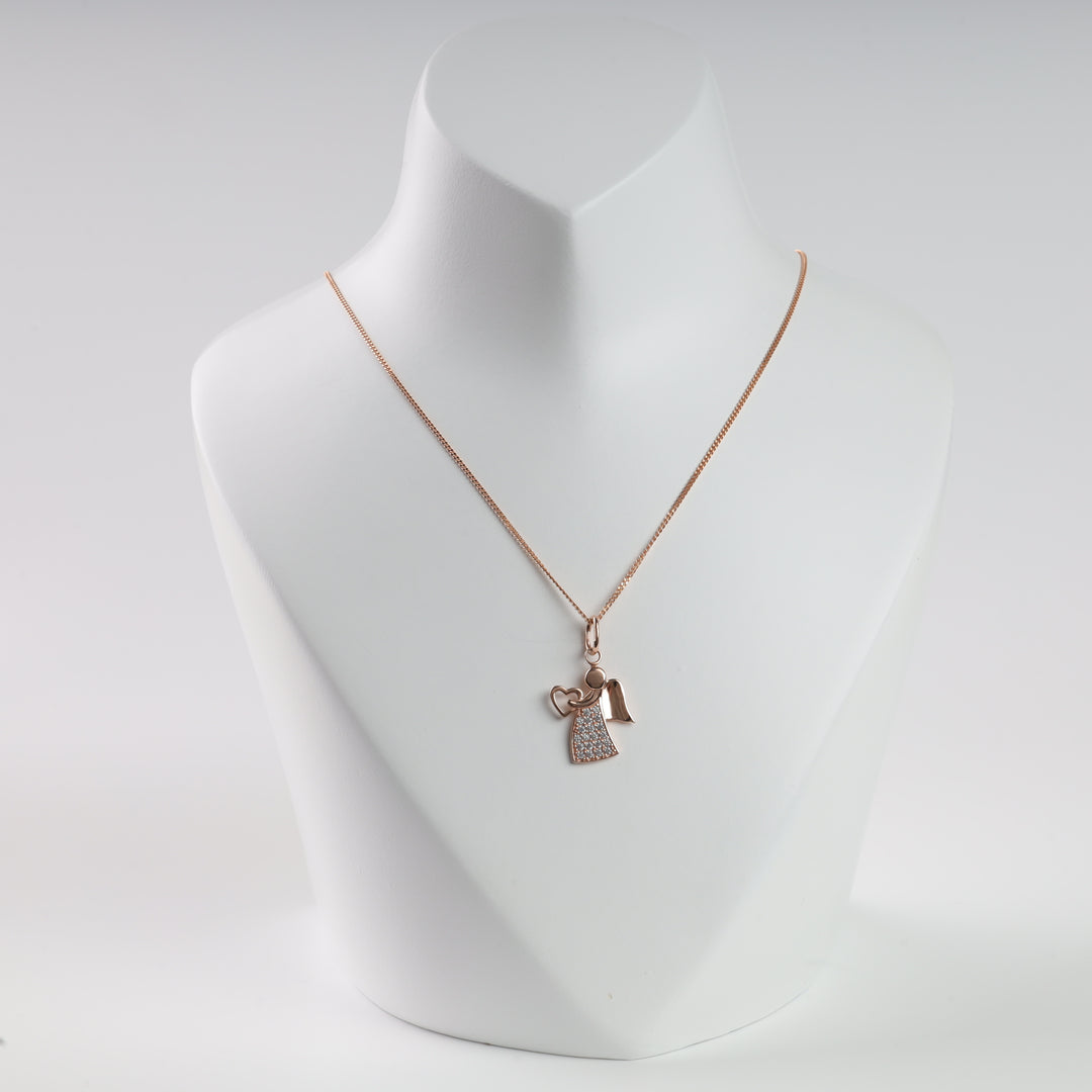 Angel’s Heart Pendant | 14K Rose gold (585) - Ukrainian Jewelry