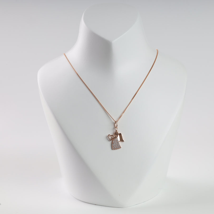 Angel’s Heart Pendant | 14K Rose gold (585) - Ukrainian Jewelry