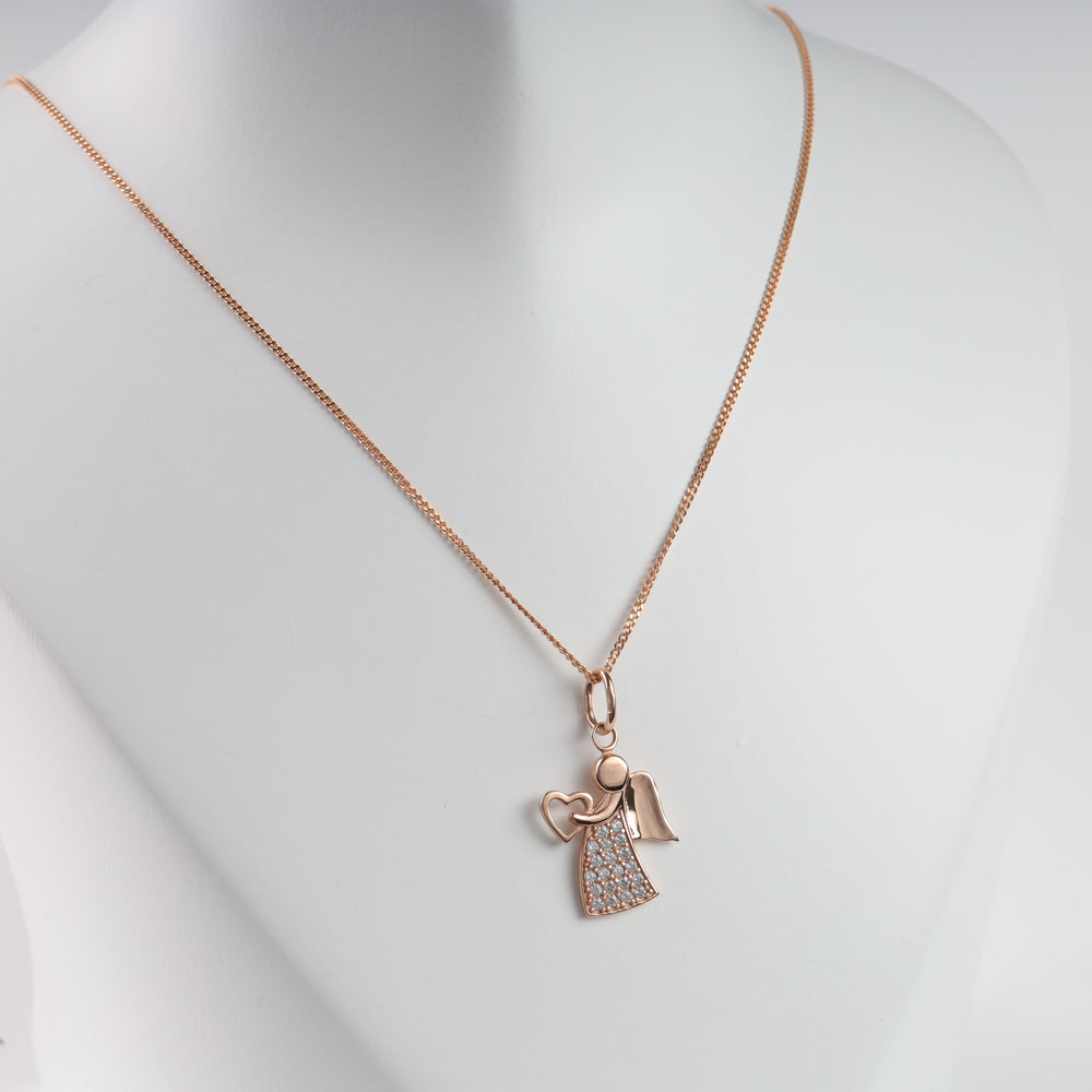 Angel’s Heart Pendant | 14K Rose gold (585) - Ukrainian Jewelry
