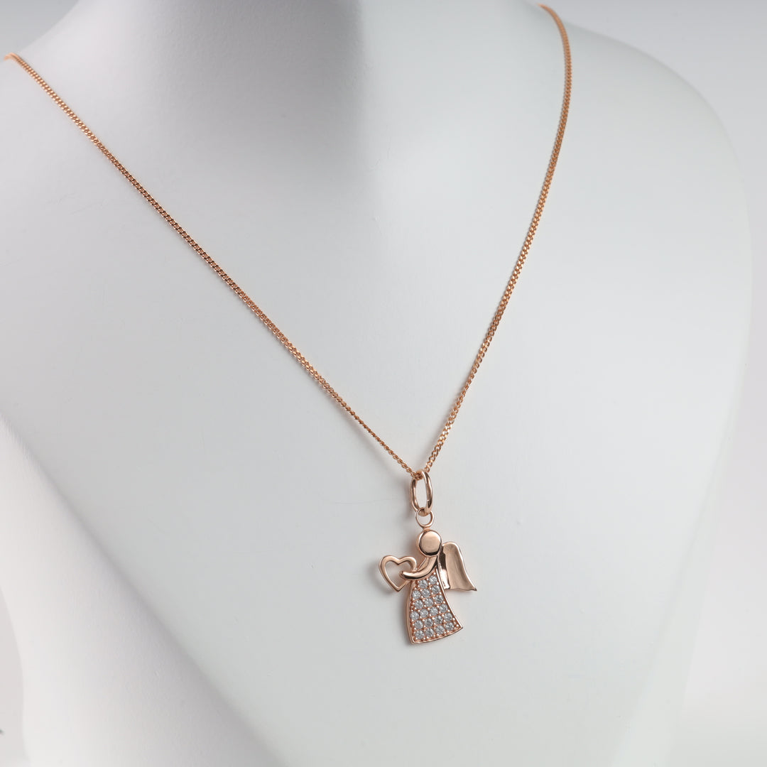 Angel’s Heart Pendant | 14K Rose gold (585) - Ukrainian Jewelry
