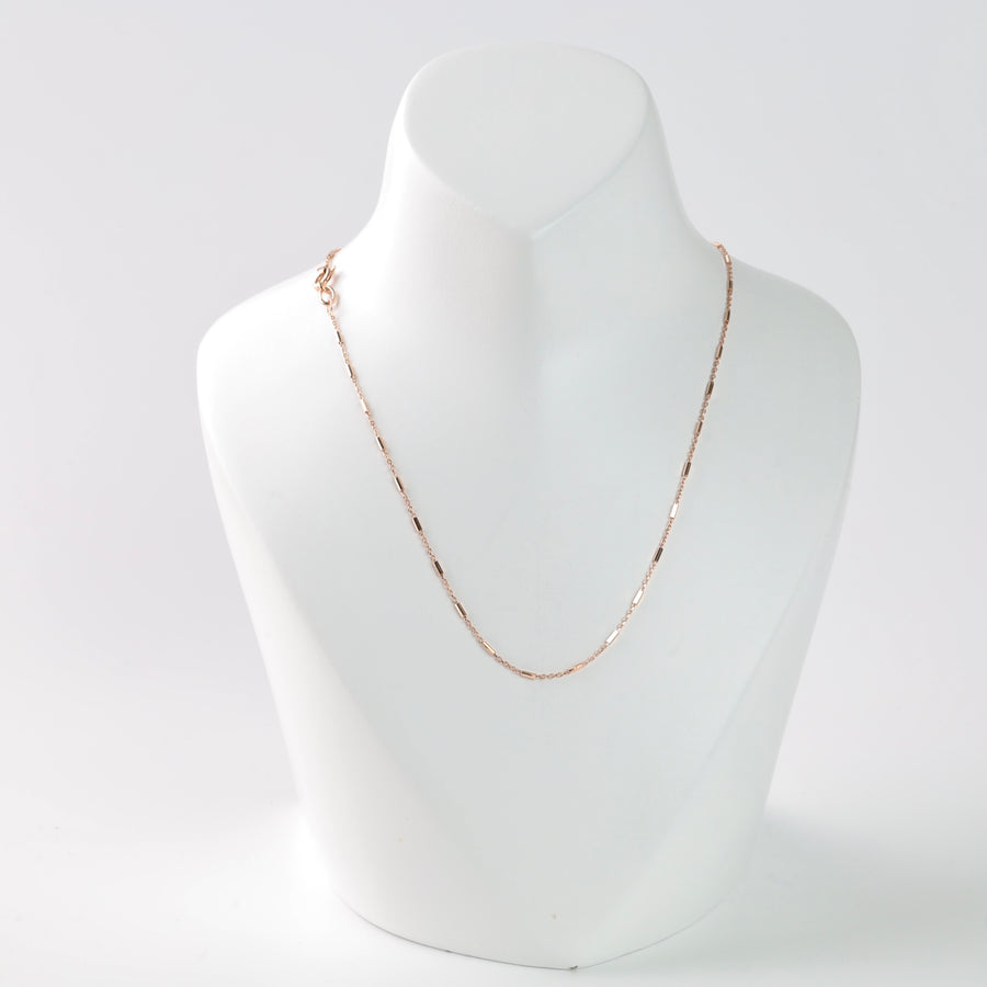 Anchor chain necklace with inserts | 585 Gold (14K) - Ukrainian Jewelry
