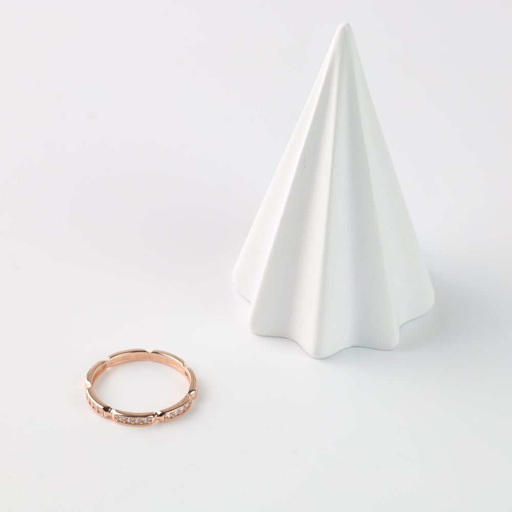 Elegant ring with zirconia pave | 585 Gold (14K) - Ukrainian Jewelry