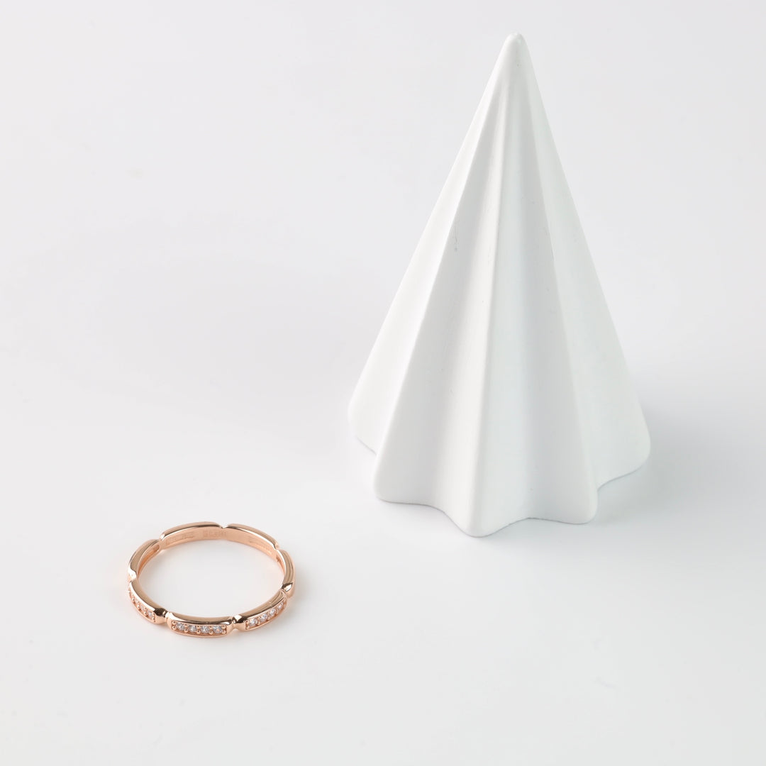 Elegant ring with zirconia pave | 585 Gold (14K) - Ukrainian Jewelry