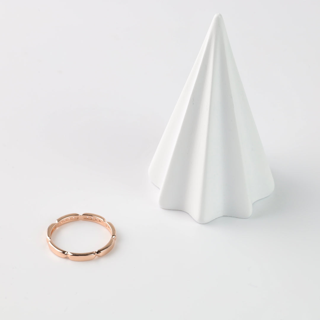 Elegant ring with zirconia pave | 585 Gold (14K) - Ukrainian Jewelry