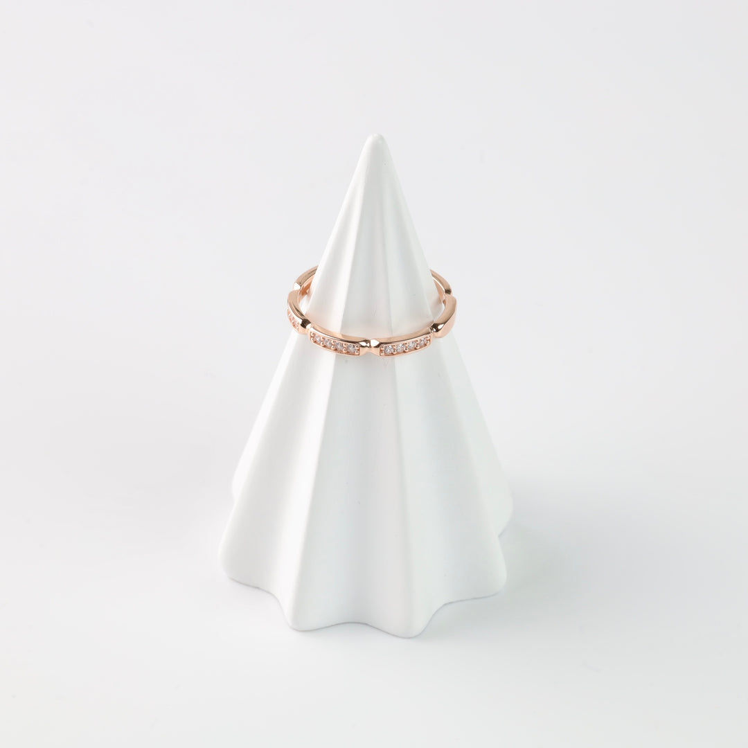 Elegant ring with zirconia pave | 585 Gold (14K) - Ukrainian Jewelry