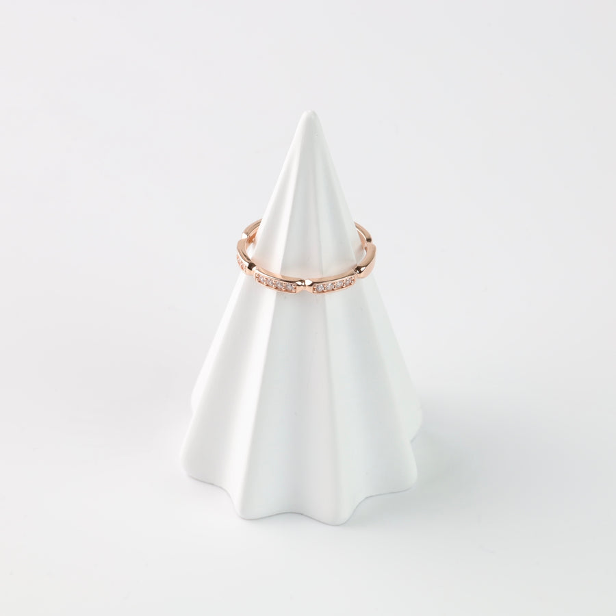 Elegant ring with zirconia pave | 585 Gold (14K) - Ukrainian Jewelry