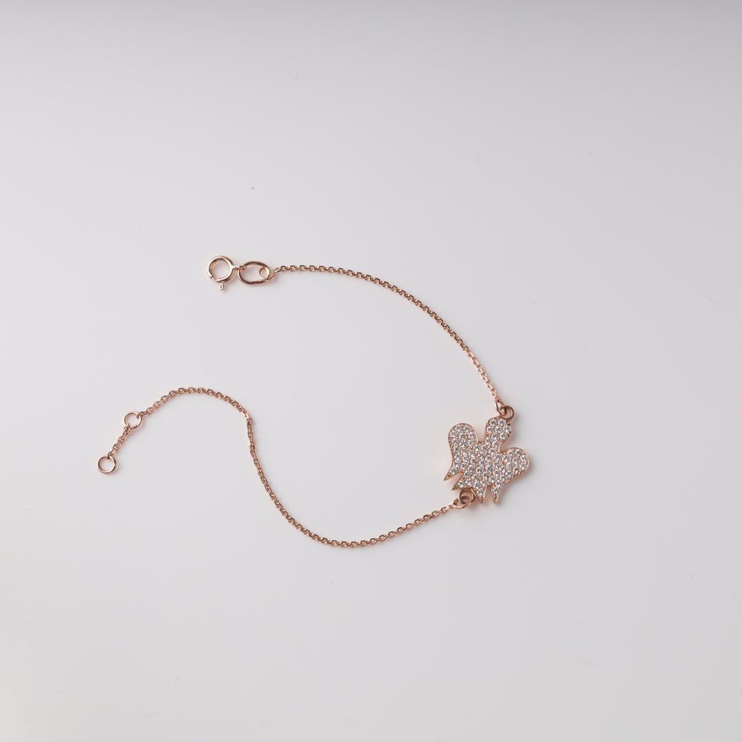 Bracelet “Angel” with zirconium | 14K Rose Gold (585) - Ukrainian Jewelry