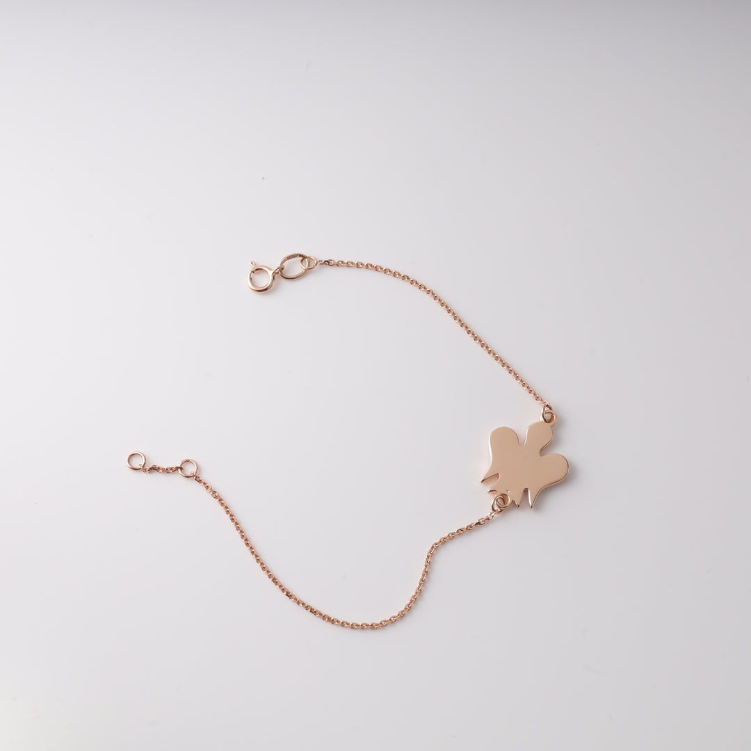 Bracelet “Angel” with zirconium | 14K Rose Gold (585) - Ukrainian Jewelry