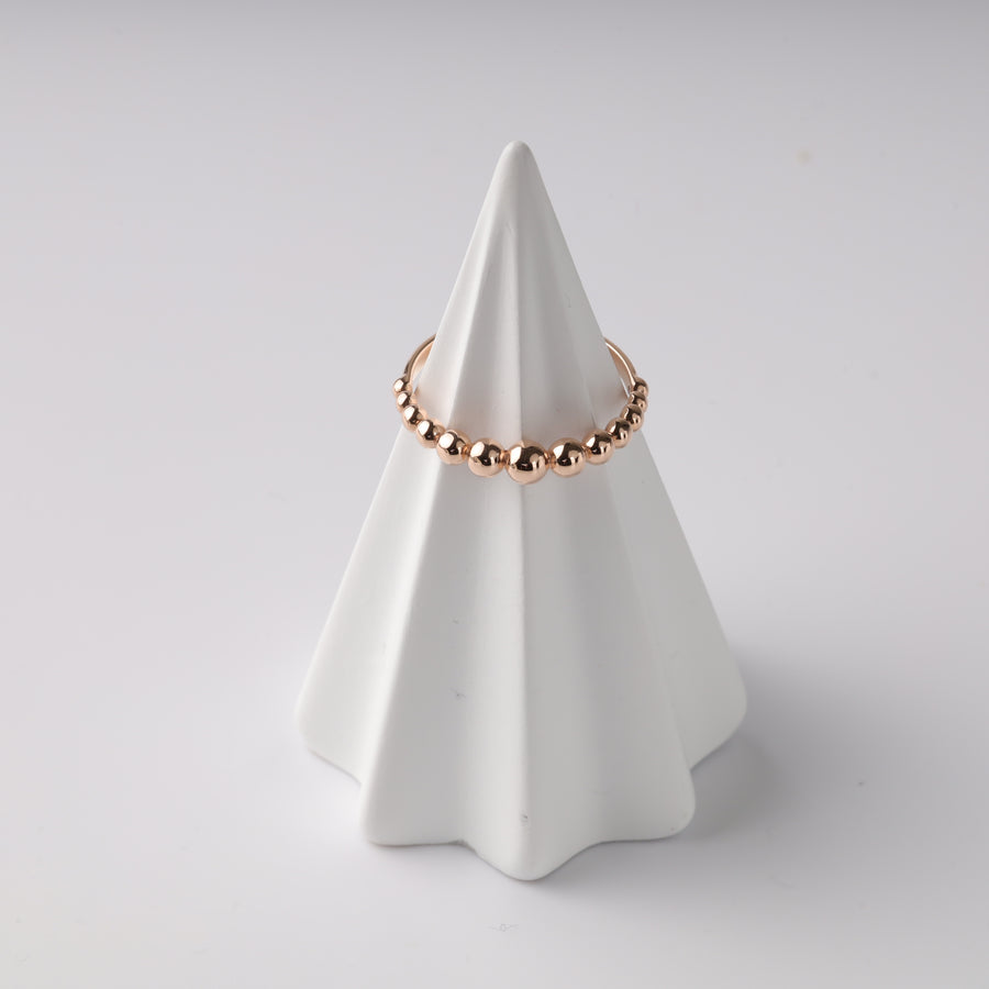 Ring with balls Gentle touch | Gold 585 - Ukrainian Jewelry