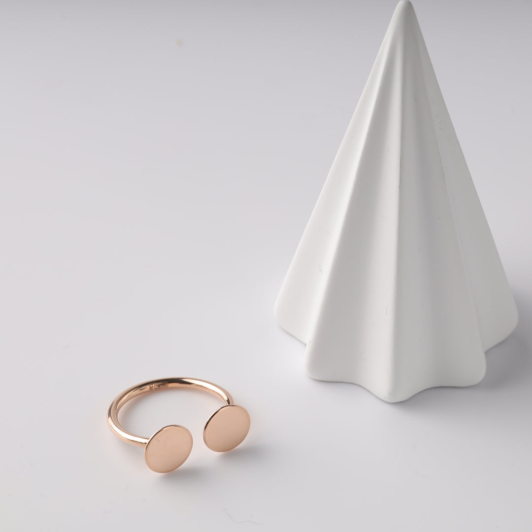 Coins Open Ring | 14K Rose gold (585) - Ukrainian Jewelry
