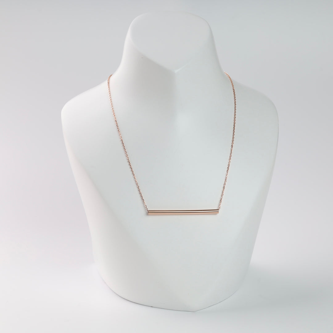 Necklace "Golden line" | 14K Rose Gold (585) - Ukrainian Jewelry