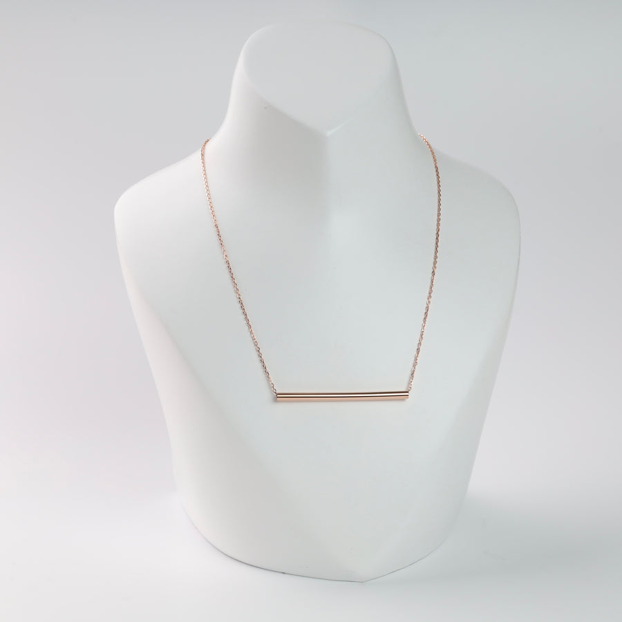 Necklace "Golden line" | 14K Rose Gold (585) - Ukrainian Jewelry