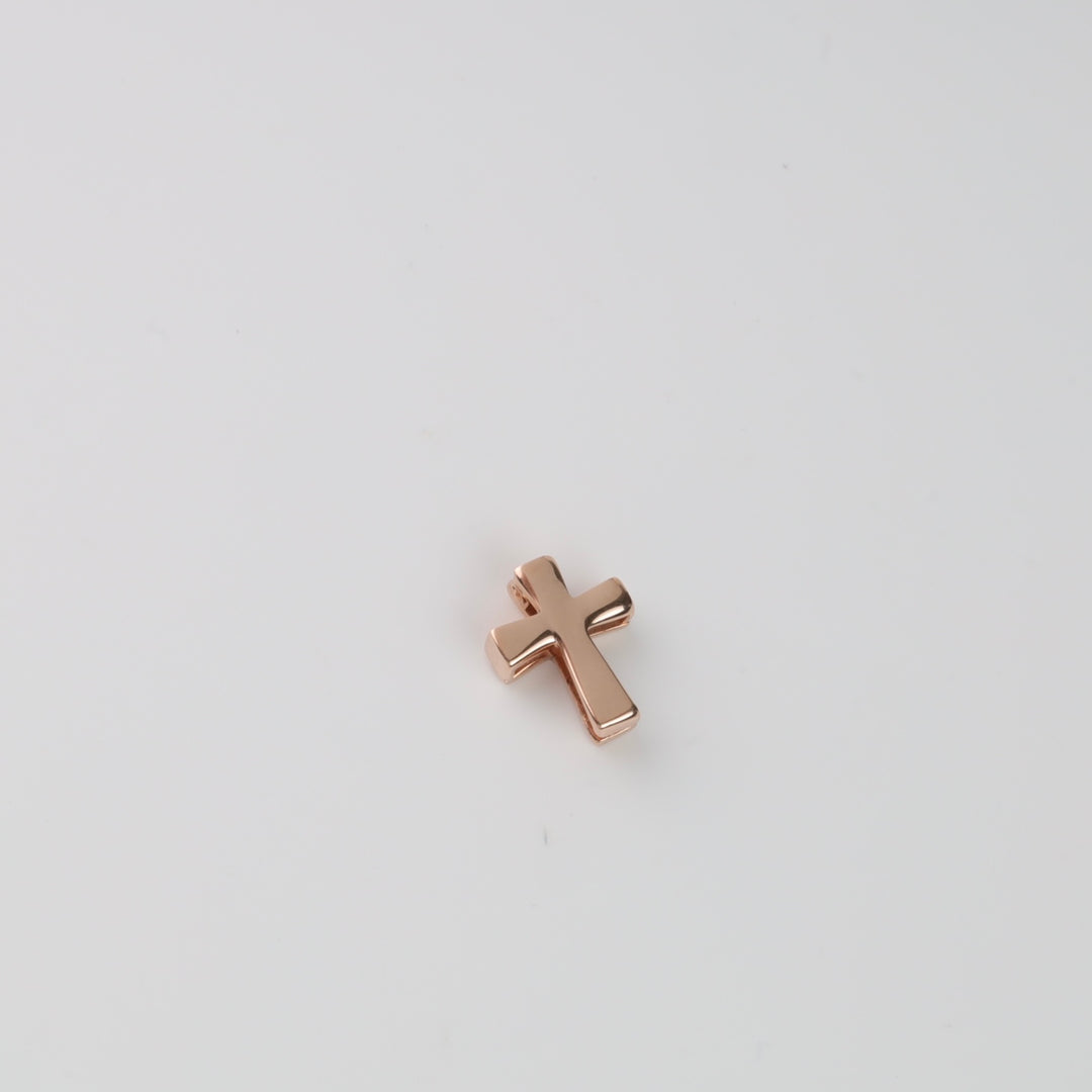 Double-Sided Detachable Cross Necklace | 14K Rose Gold (585) - Ukrainian Jewelry