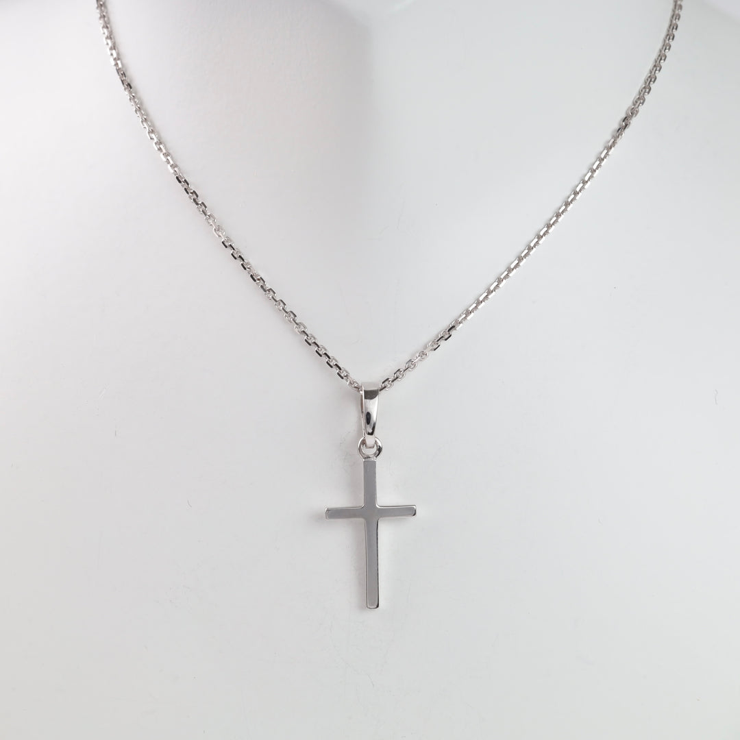 Cross of Purity | White Gold 585 (14K) - Ukrainian Jewelry