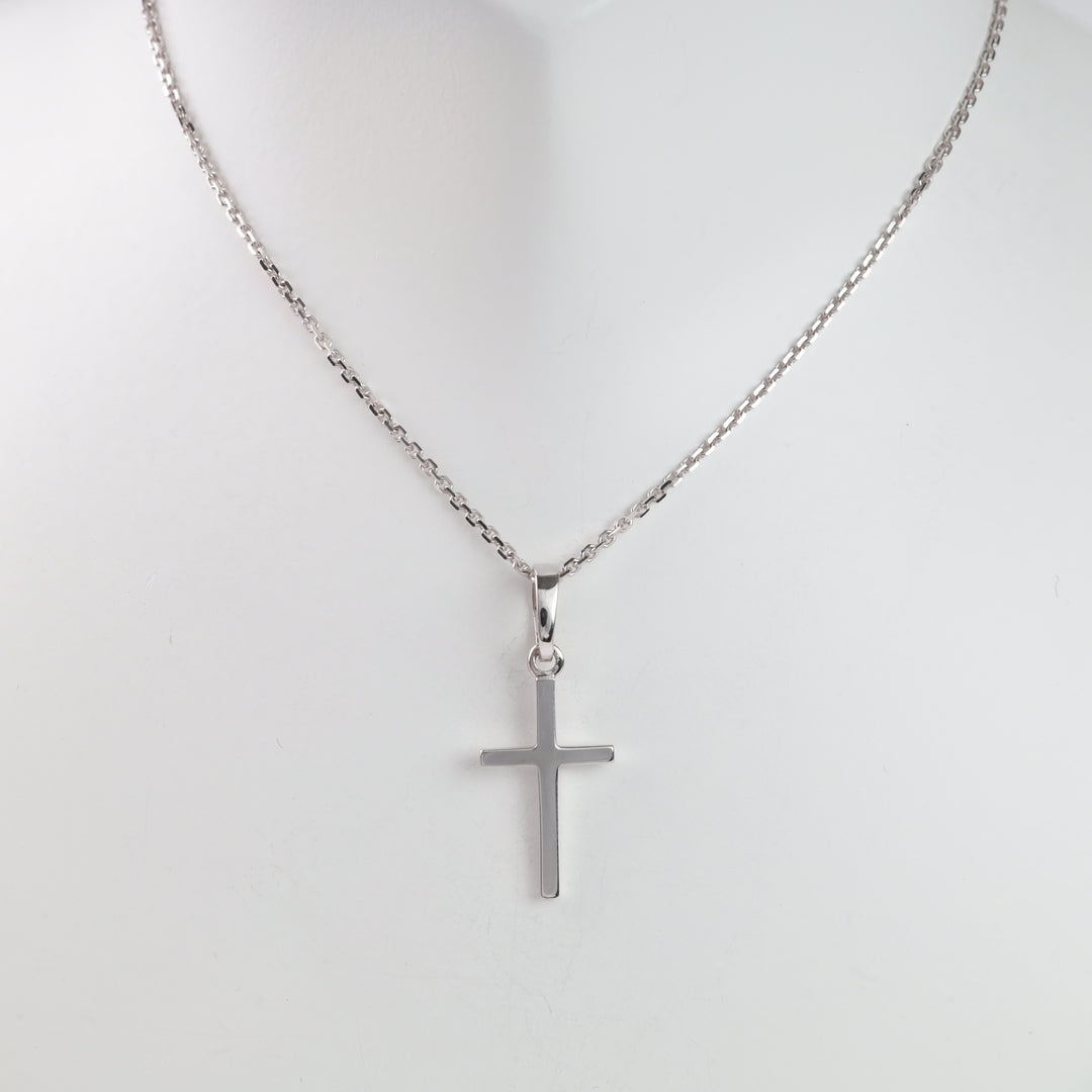 Cross of Purity | White Gold 585 (14K) - Ukrainian Jewelry