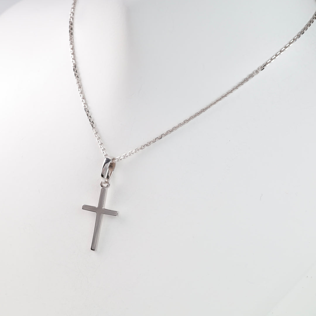Cross of Purity | White Gold 585 (14K) - Ukrainian Jewelry
