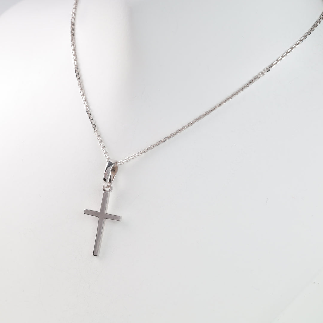 Cross of Purity | White Gold 585 (14K) - Ukrainian Jewelry