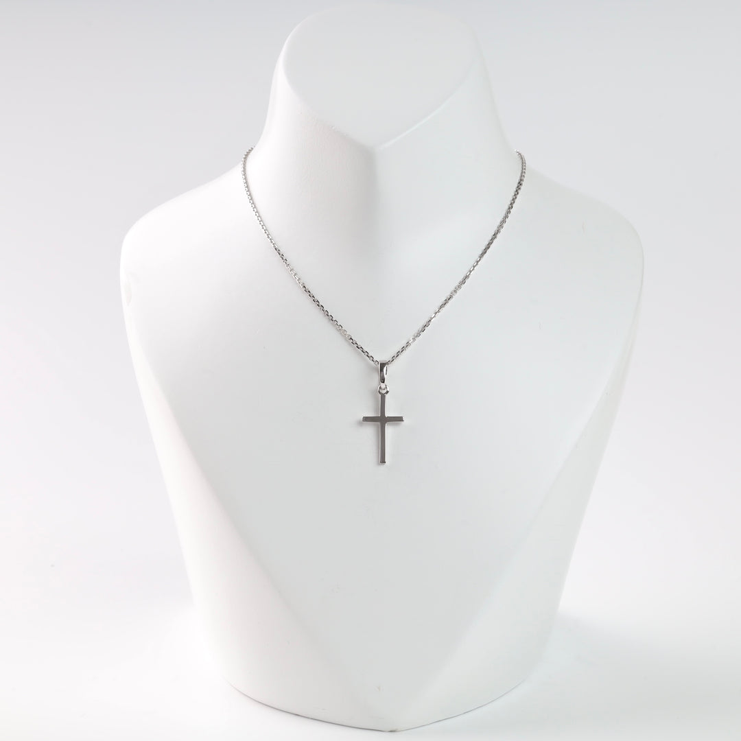 Cross of Purity | White Gold 585 (14K) - Ukrainian Jewelry