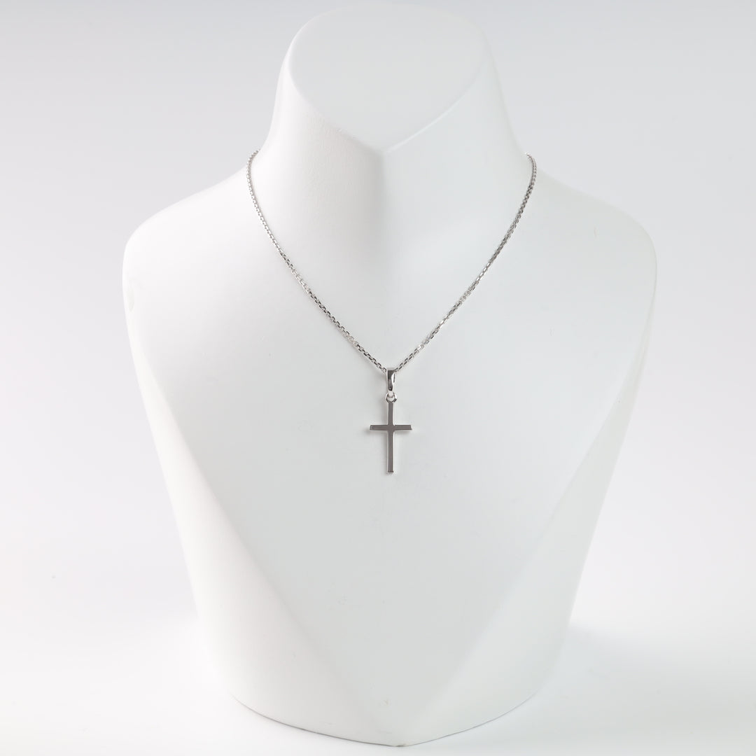 Cross of Purity | White Gold 585 (14K) - Ukrainian Jewelry