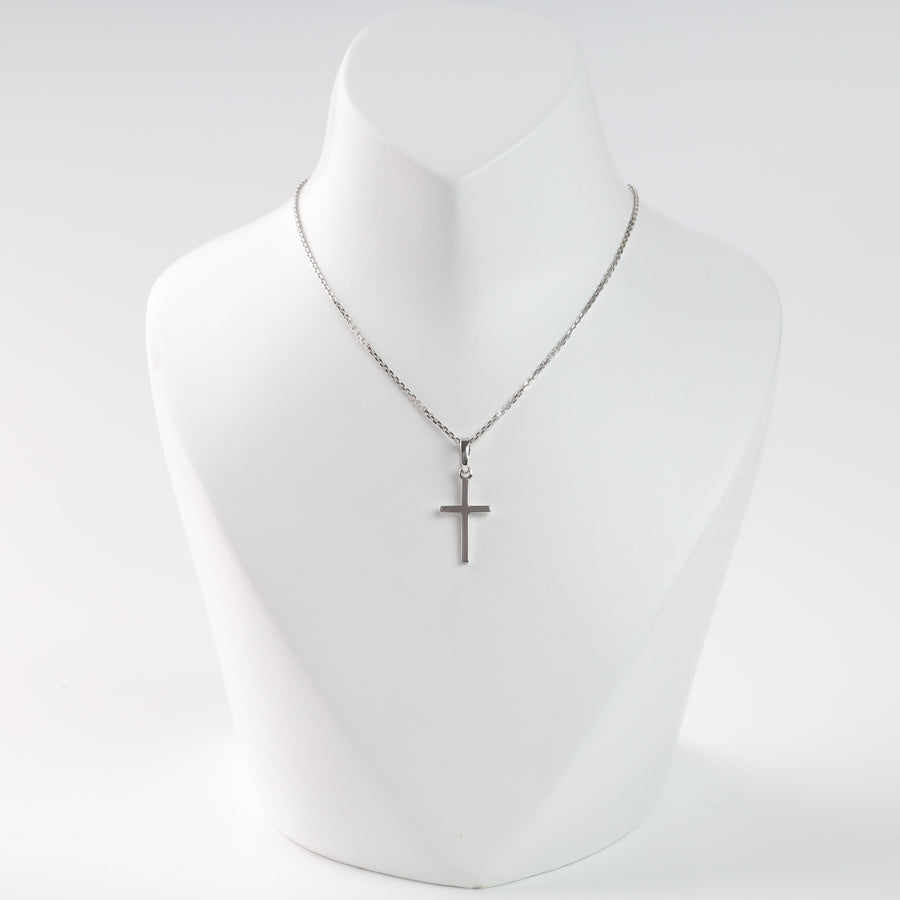 Cross of Purity | White Gold 585 (14K) - Ukrainian Jewelry