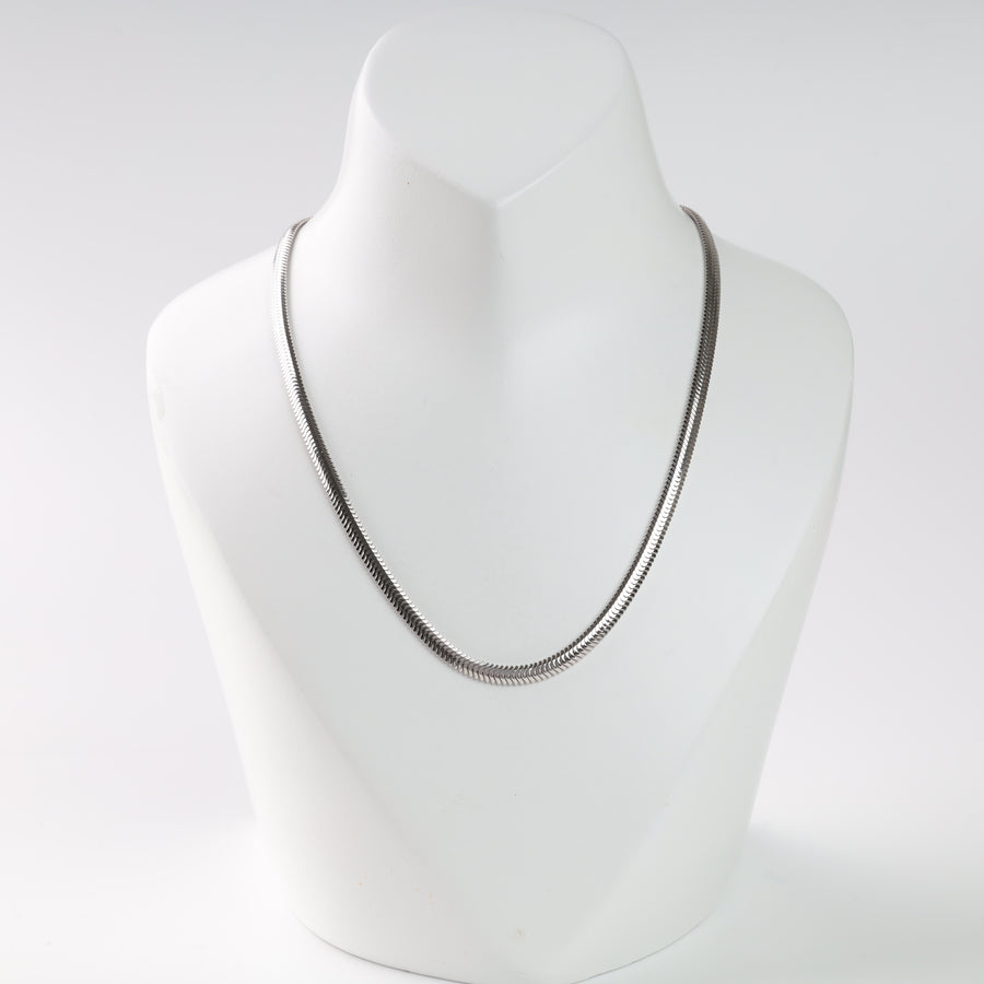 Snake chain | White Gold 585 (14K) - Ukrainian Jewelry