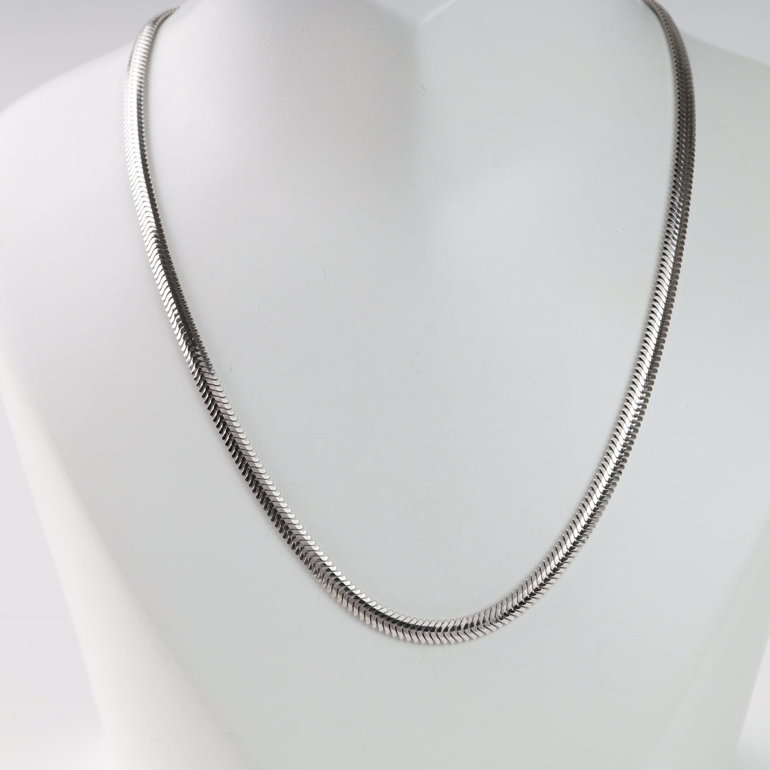 Snake chain | White Gold 585 (14K) - Ukrainian Jewelry