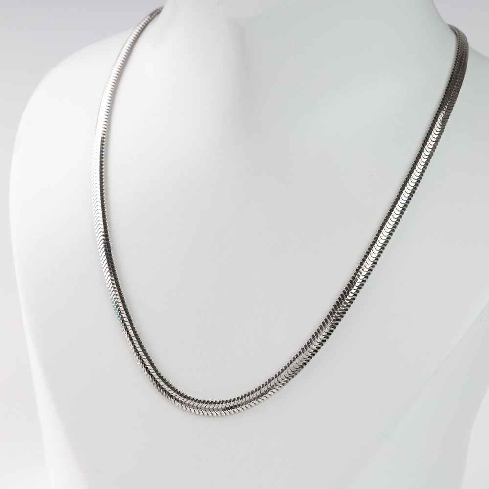 Snake chain | White Gold 585 (14K) - Ukrainian Jewelry