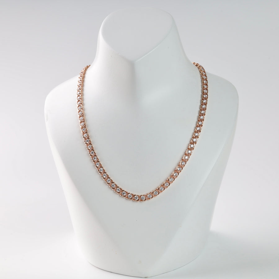 Necklace the Shine of luxury | Rose gold 585 (14K) - Ukrainian Jewelry
