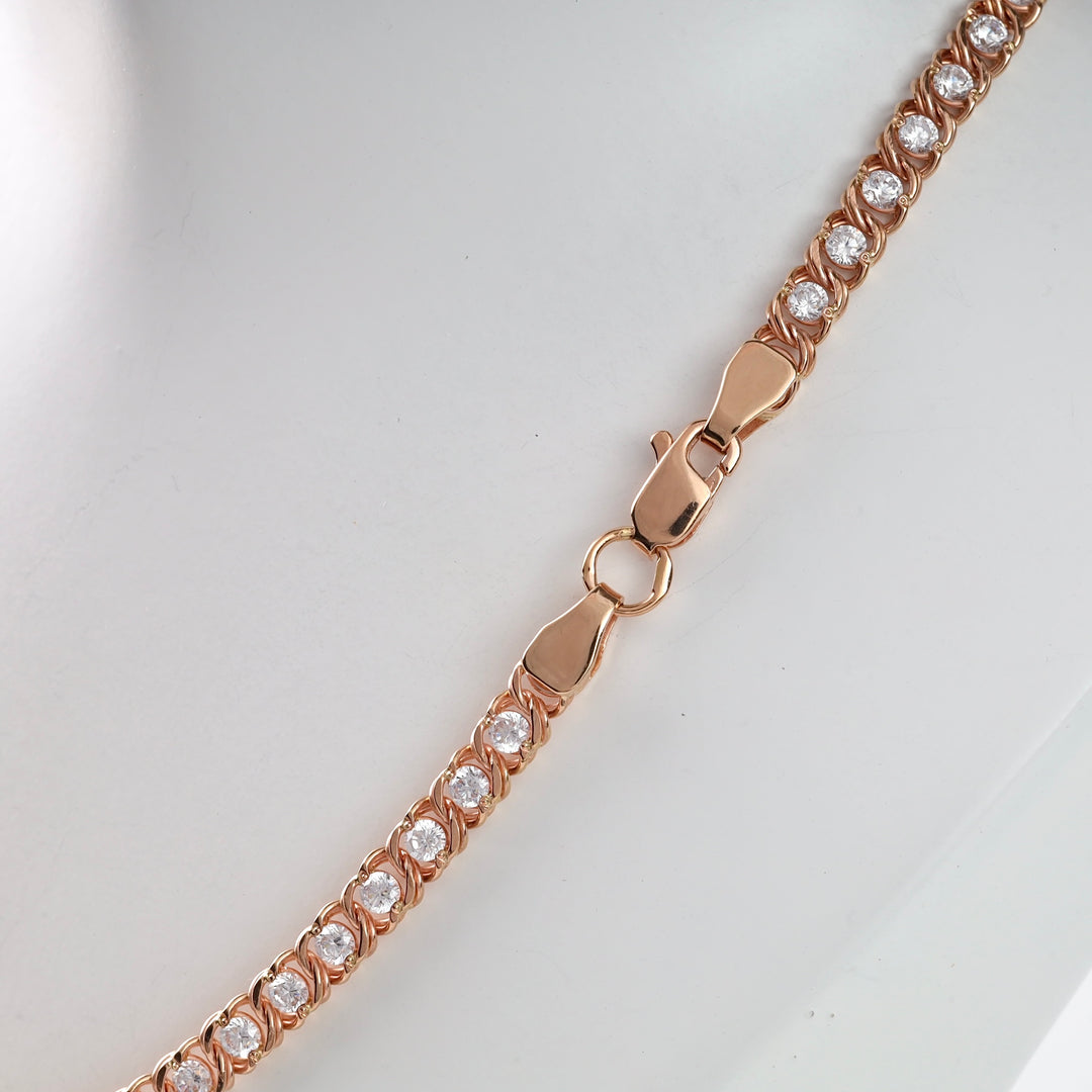 Necklace the Shine of luxury | Rose gold 585 (14K) - Ukrainian Jewelry