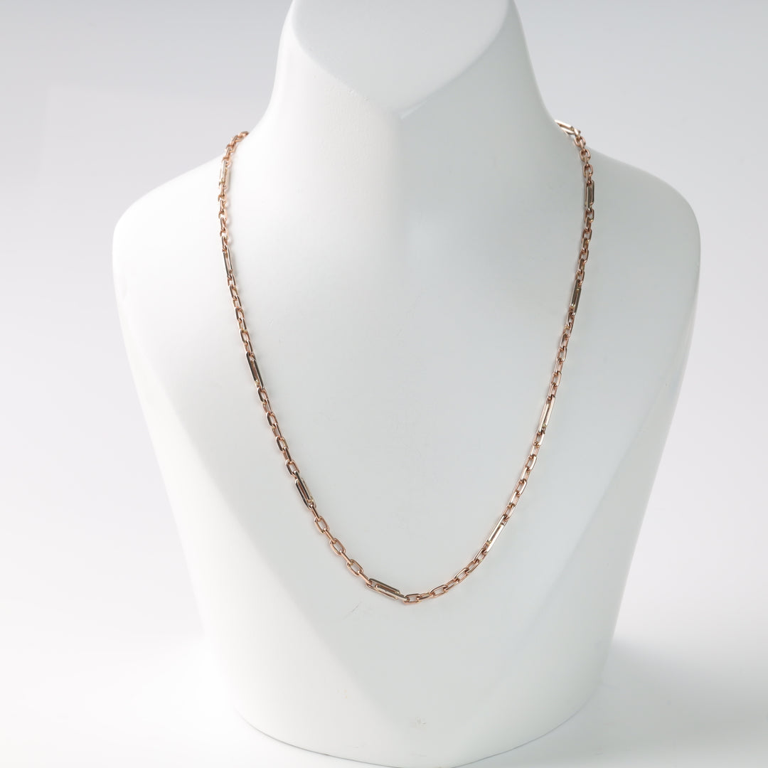 Gold Chain "Combined Weave" | Rose Gold 585 (14K) - Ukrainian Jewelry