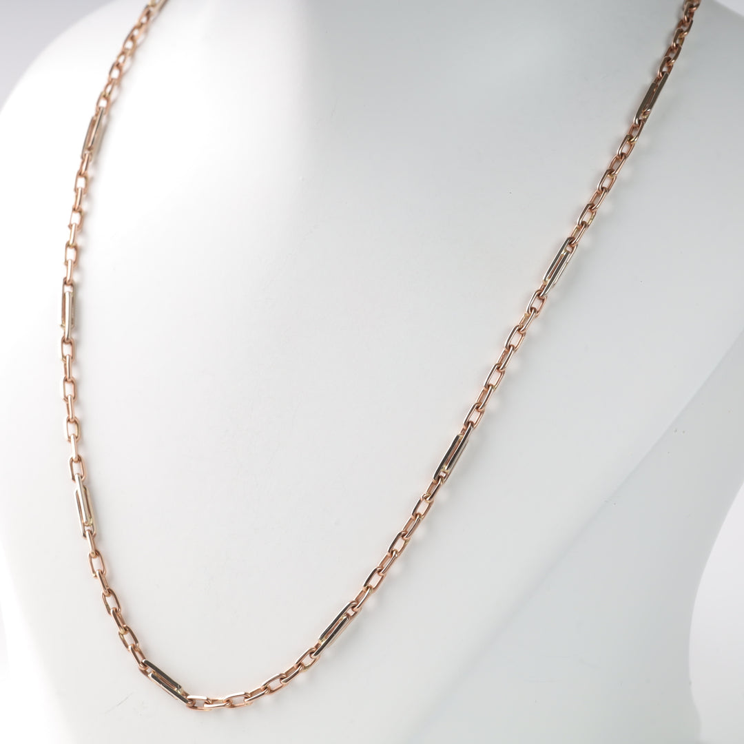 Gold Chain "Combined Weave" | Rose Gold 585 (14K) - Ukrainian Jewelry