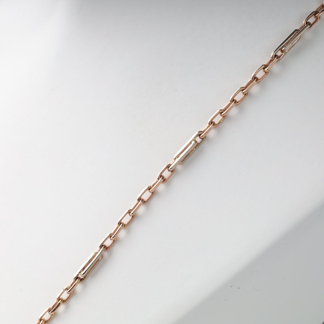Gold Chain "Combined Weave" | Rose Gold 585 (14K) - Ukrainian Jewelry