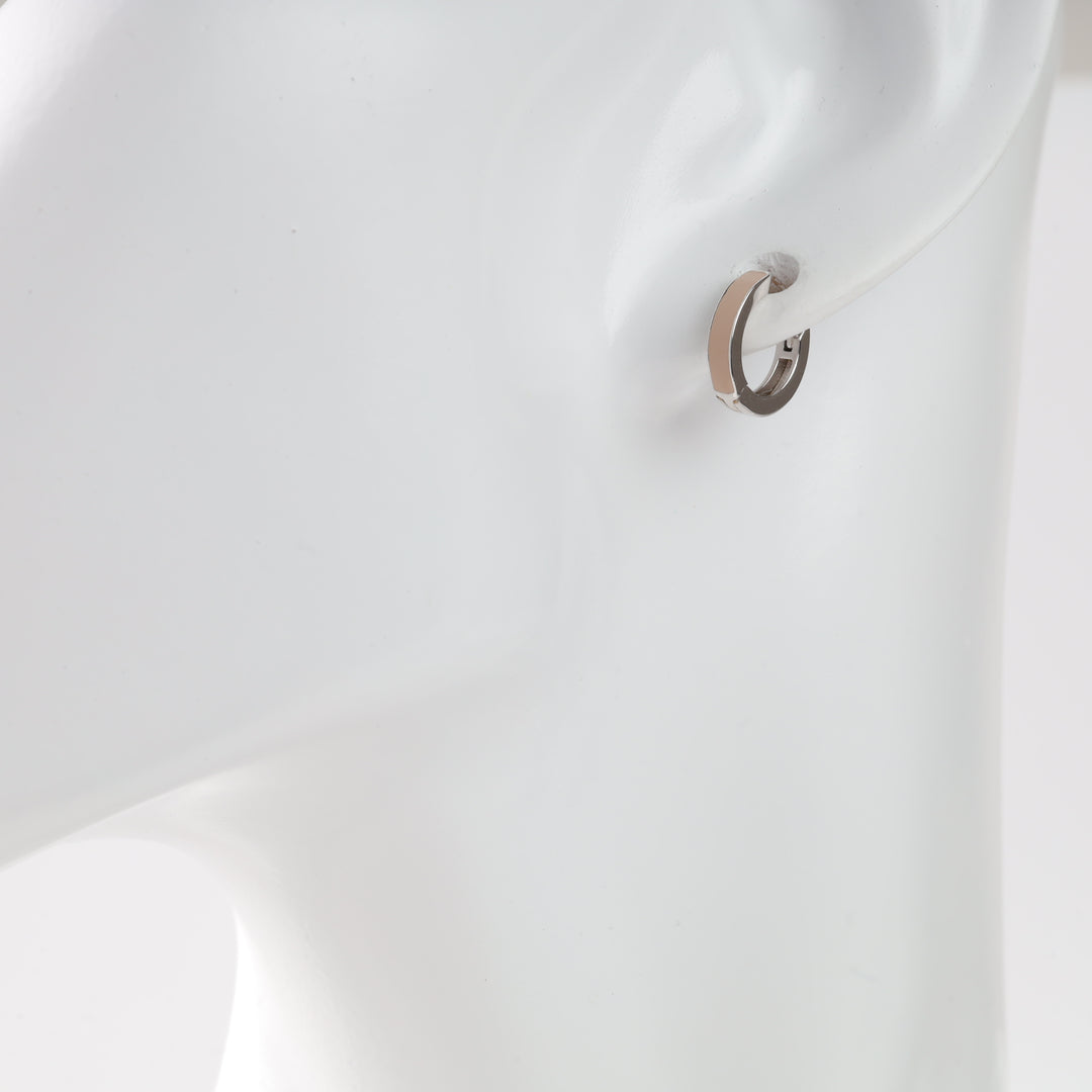 Colorful Enamel Mini Hoop Earrings | Sterling silver 925