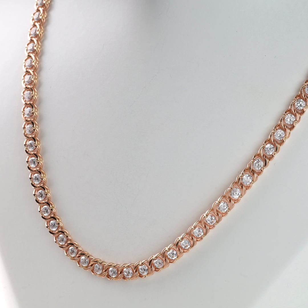 Necklace the Shine of luxury | Rose gold 585 (14K) - Ukrainian Jewelry