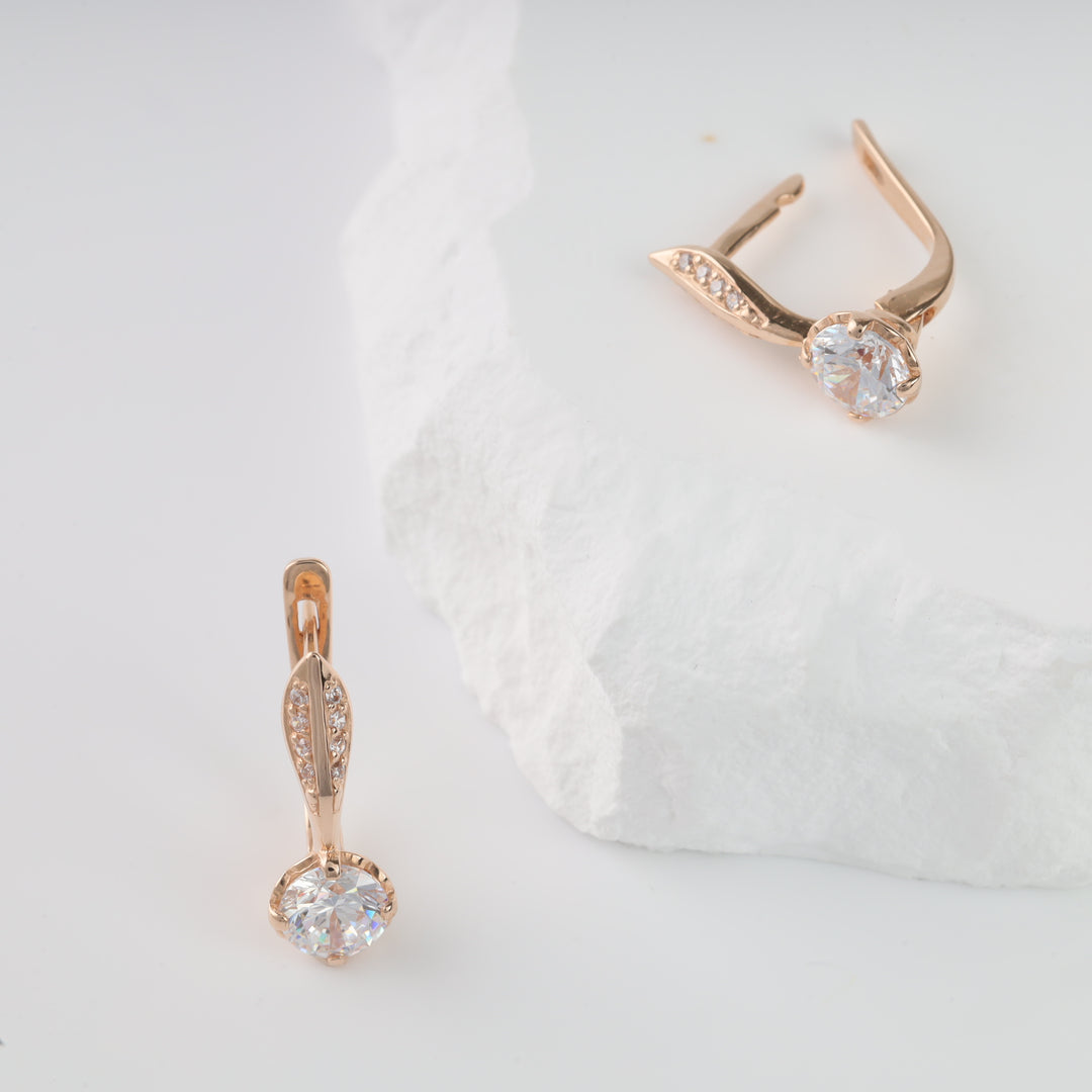 Magic Shine Earrings | 14K Rose gold (585)