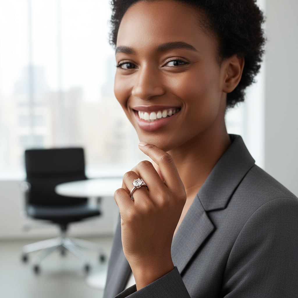 Каблучка 1 Carat Lab Diamond | Біле золото 585 проби