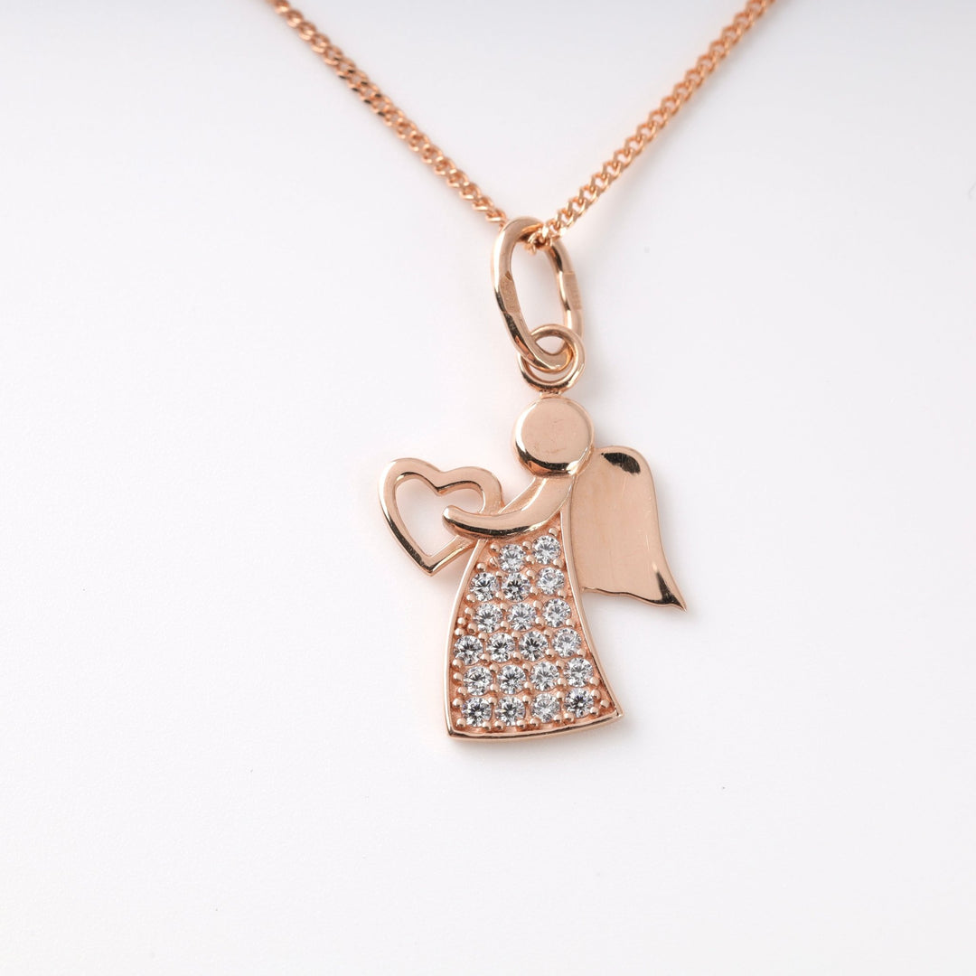 Angel’s Heart Pendant | 14K Rose gold (585) - Ukrainian Jewelry