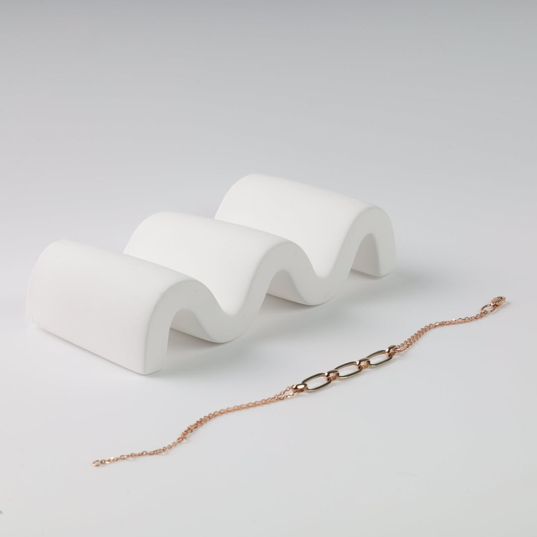 Anchor Bracelet in 585 White and Rose Gold (14K) - Ukrainian Jewelry