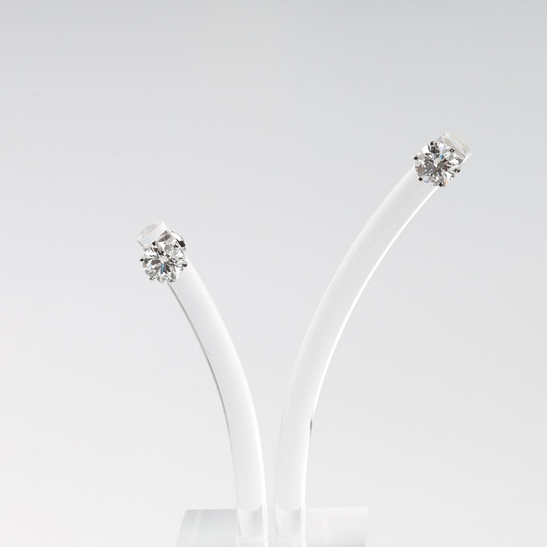 Premium jewelry photography of ethical diamond studs made in Ukraine