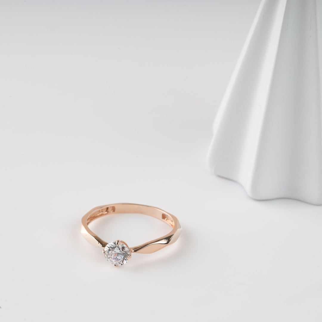 Ring "Geometry of Love" | 14K Rose Gold (585) - Ukrainian Jewelry